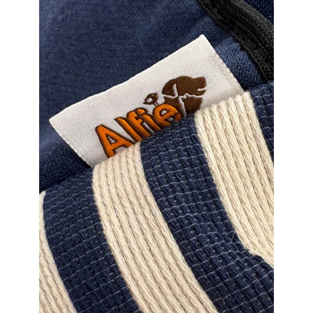 Alfie 3 Pet Sling Carrier Small Unisex Navy Striped Padded Strap Mesh Dog Travel
